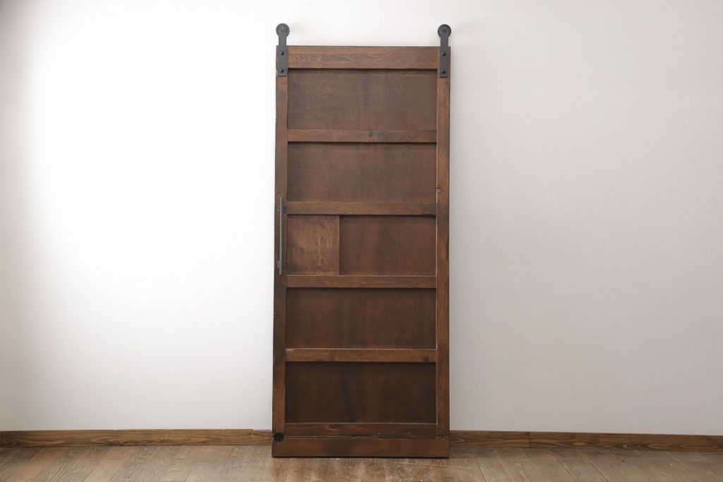 アンティーク蔵戸をリペア&カスタム!高さと幅をリサイズし、吊り戸仕様に加工。合わせて戸枠も新規製作。(玄関戸、引き戸、建具)