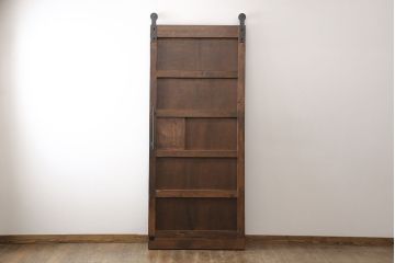 アンティーク蔵戸をリペア&カスタム!高さと幅をリサイズし、吊り戸仕様に加工。合わせて戸枠も新規製作。(玄関戸、引き戸、建具)