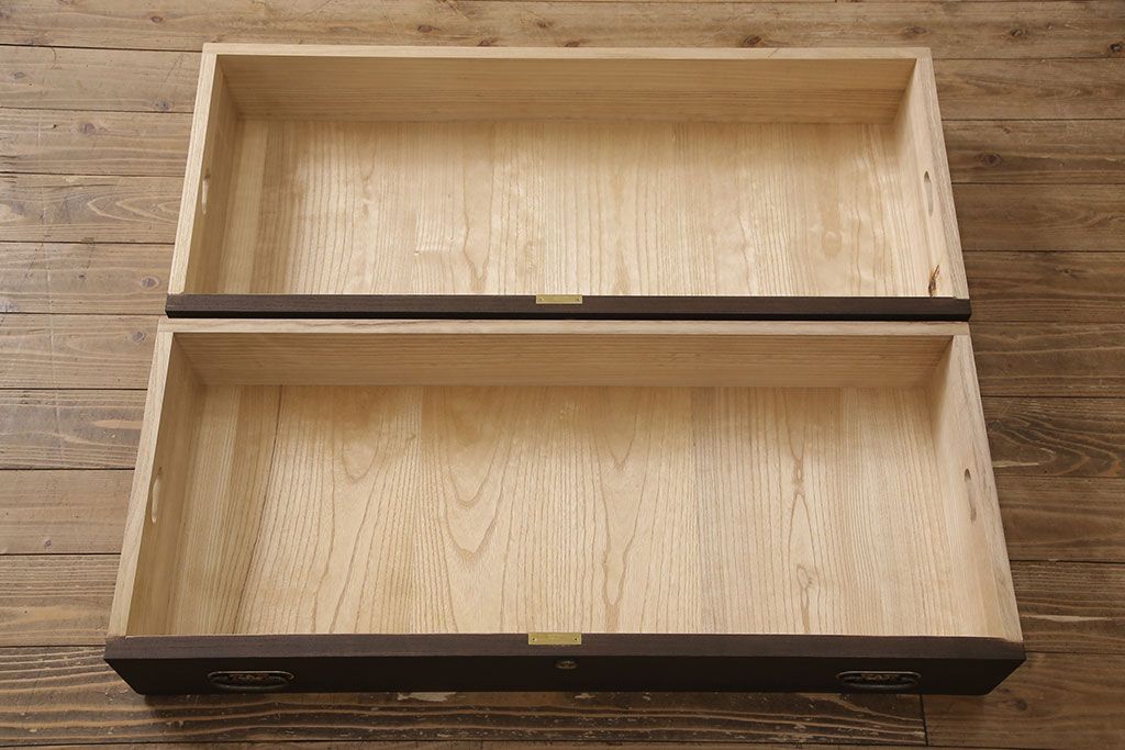 総桐箪笥をリペア&カスタム!高品質リペアを施し、全体をダークブラウンに着色し仕上げ。(着物箪笥、衣装箪笥)