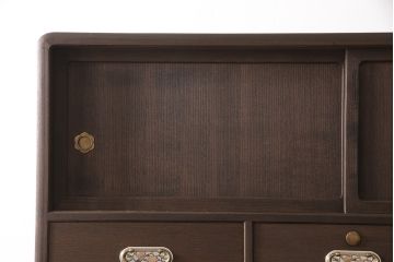 加茂総桐箪笥をリペア&カスタム!高品質リペアを施し、ブラウンに着色し仕上げ。(着物たんす、和服タンス)