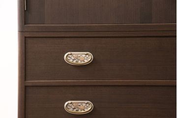 加茂総桐箪笥をリペア&カスタム!高品質リペアを施し、ブラウンに着色し仕上げ。(着物たんす、和服タンス)