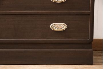加茂総桐箪笥をリペア&カスタム!高品質リペアを施し、ブラウンに着色し仕上げ。(着物たんす、和服タンス)