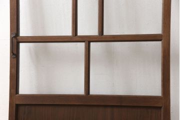 ガラス扉をリペア&カスタム!高さを高くリサイズし、ガラスを気泡ガラスに変更。蝶番・取っ手・猫用出入り口を取り付け。(ドア、建具)