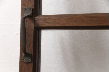 ガラス扉をリペア&カスタム!高さを高くリサイズし、ガラスを気泡ガラスに変更。蝶番・取っ手・猫用出入り口を取り付け。(ドア、建具)