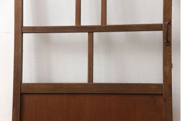 ガラス扉をリペア&カスタム!高さを高くリサイズし、ガラスを気泡ガラスに変更。蝶番・取っ手・猫用出入り口を取り付け。(ドア、建具)