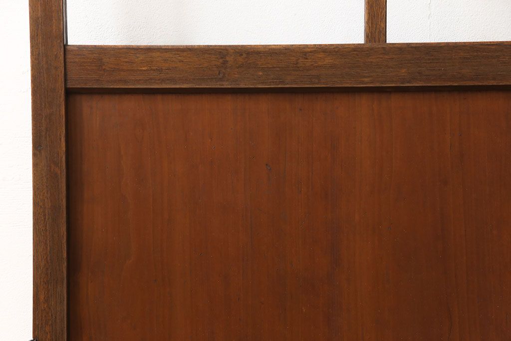 ガラス扉をリペア&カスタム!高さを高くリサイズし、ガラスを気泡ガラスに変更。蝶番・取っ手・猫用出入り口を取り付け。(ドア、建具)