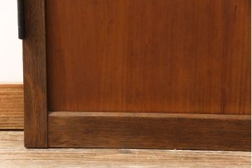 ガラス扉をリペア&カスタム!高さを高くリサイズし、ガラスを気泡ガラスに変更。蝶番・取っ手・猫用出入り口を取り付け。(ドア、建具)