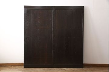 板戸2枚をリペア&カスタム!高さを高くリサイズし、中央に鋲を取り付け。(建具、引き戸)