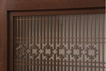 組子帯戸2枚をリペア&カスタム!戸車を取り付け。(建具、ガラス帯戸)