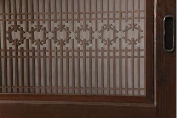 組子帯戸2枚をリペア&カスタム!戸車を取り付け。(建具、ガラス帯戸)