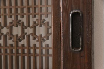 組子帯戸2枚をリペア&カスタム!戸車を取り付け。(建具、ガラス帯戸)