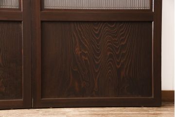 組子帯戸2枚をリペア&カスタム!戸車を取り付け。(建具、ガラス帯戸)