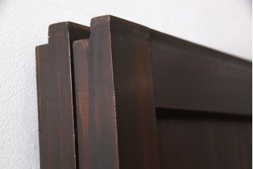 組子帯戸2枚をリペア&カスタム!戸車を取り付け。(建具、ガラス帯戸)