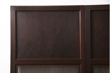 組子帯戸2枚をリペア&カスタム!戸車を取り付け。(建具、ガラス帯戸)