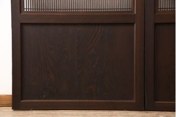 組子帯戸2枚をリペア&カスタム!戸車を取り付け。(建具、ガラス帯戸)