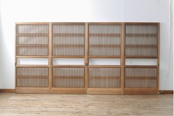 格子戸4枚をリペア&カスタム!戸車を取り付け、ガラスをクリアガラスに交換。(引き戸、建具)