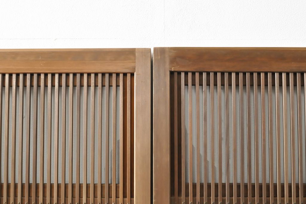 格子戸4枚をリペア&カスタム!戸車を取り付け、ガラスをクリアガラスに交換。(引き戸、建具)