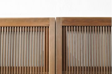 格子戸4枚をリペア&カスタム!戸車を取り付け、ガラスをクリアガラスに交換。(引き戸、建具)