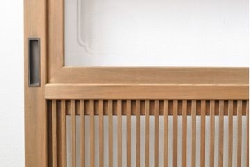 格子戸4枚をリペア&カスタム!戸車を取り付け、ガラスをクリアガラスに交換。(引き戸、建具)