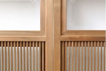 格子戸4枚をリペア&カスタム!戸車を取り付け、ガラスをクリアガラスに交換。(引き戸、建具)