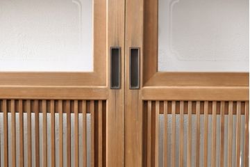 格子戸4枚をリペア&カスタム!戸車を取り付け、ガラスをクリアガラスに交換。(引き戸、建具)