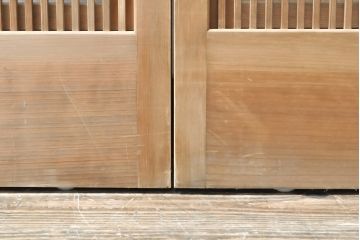 格子戸4枚をリペア&カスタム!戸車を取り付け、ガラスをクリアガラスに交換。(引き戸、建具)