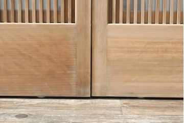 格子戸4枚をリペア&カスタム!戸車を取り付け、ガラスをクリアガラスに交換。(引き戸、建具)