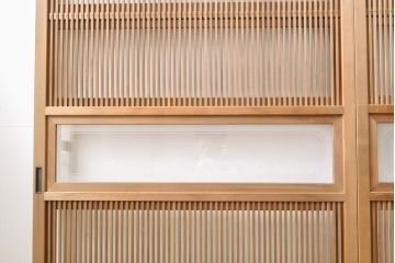 格子戸4枚をリペア&カスタム!戸車を取り付け、ガラスをクリアガラスに交換。(引き戸、建具)