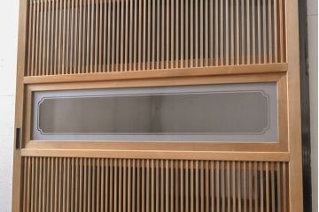 格子戸4枚をリペア&カスタム!戸車を取り付け、ガラスをクリアガラスに交換。(引き戸、建具)