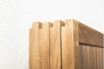 格子戸4枚をリペア&カスタム!戸車を取り付け、ガラスをクリアガラスに交換。(引き戸、建具)