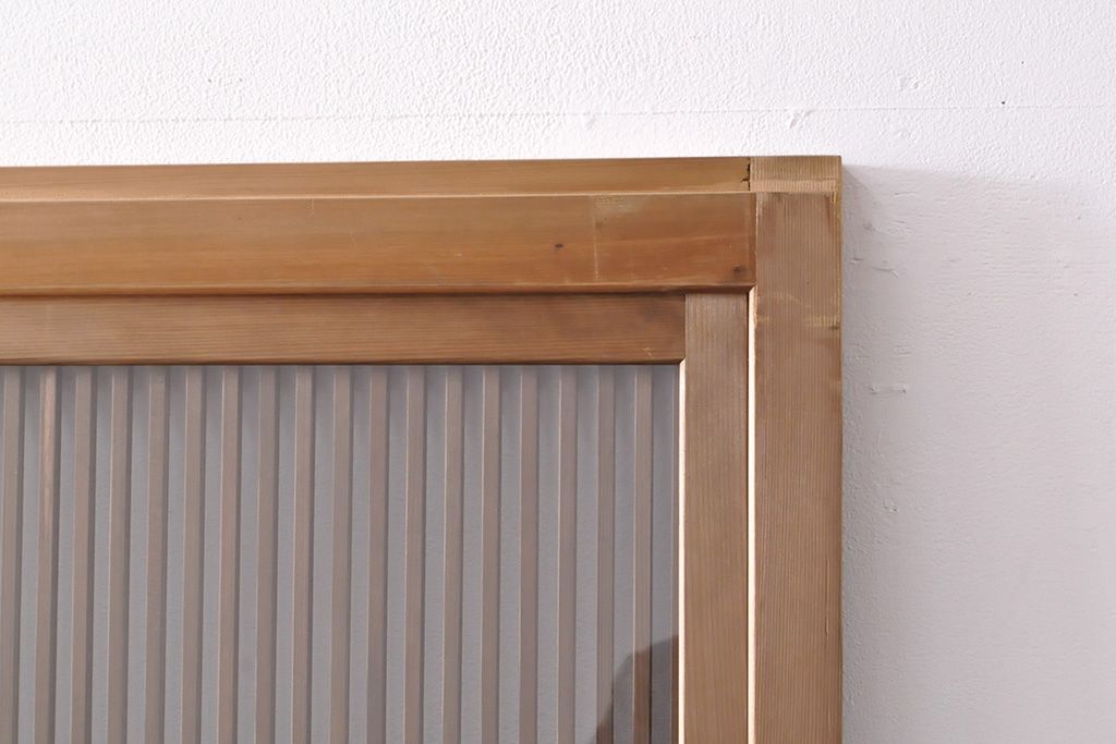 格子戸4枚をリペア&カスタム!戸車を取り付け、ガラスをクリアガラスに交換。(引き戸、建具)