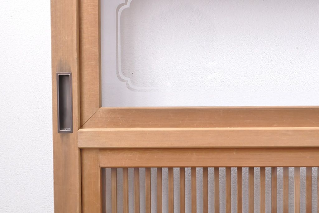 格子戸4枚をリペア&カスタム!戸車を取り付け、ガラスをクリアガラスに交換。(引き戸、建具)