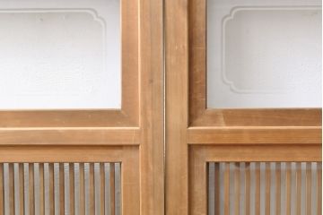 格子戸4枚をリペア&カスタム!戸車を取り付け、ガラスをクリアガラスに交換。(引き戸、建具)