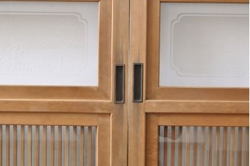 格子戸4枚をリペア&カスタム!戸車を取り付け、ガラスをクリアガラスに交換。(引き戸、建具)