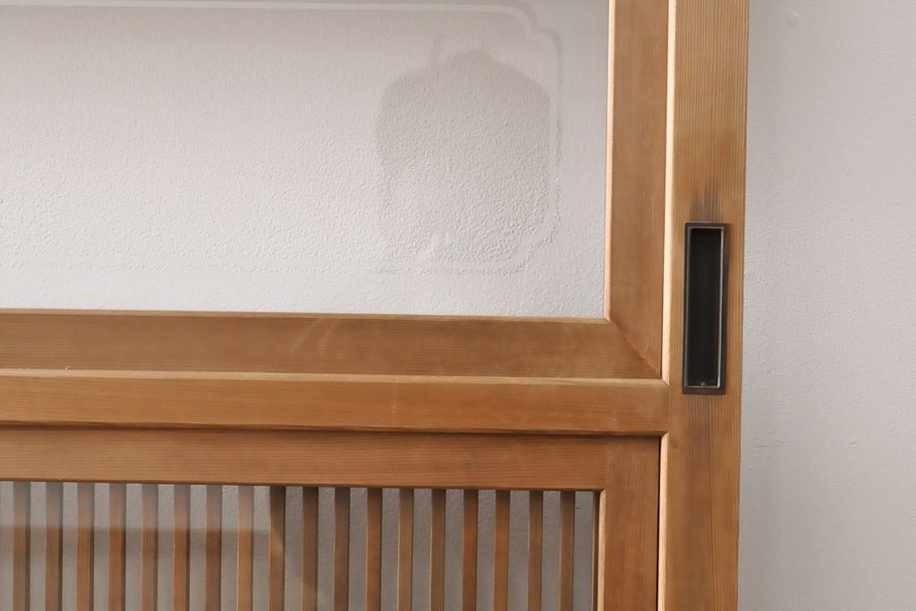 格子戸4枚をリペア&カスタム!戸車を取り付け、ガラスをクリアガラスに交換。(引き戸、建具)