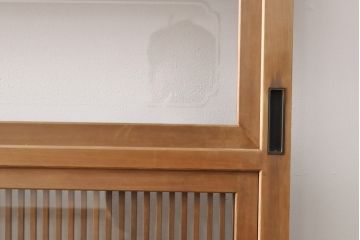 格子戸4枚をリペア&カスタム!戸車を取り付け、ガラスをクリアガラスに交換。(引き戸、建具)
