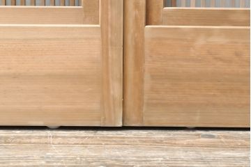 格子戸4枚をリペア&カスタム!戸車を取り付け、ガラスをクリアガラスに交換。(引き戸、建具)