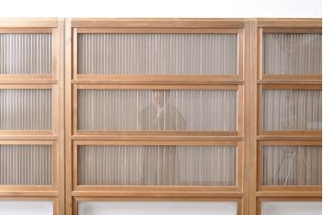 格子戸4枚をリペア&カスタム!戸車を取り付け、ガラスをクリアガラスに交換。(引き戸、建具)