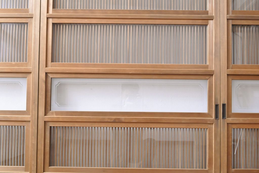 格子戸4枚をリペア&カスタム!戸車を取り付け、ガラスをクリアガラスに交換。(引き戸、建具)