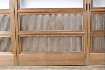 格子戸4枚をリペア&カスタム!戸車を取り付け、ガラスをクリアガラスに交換。(引き戸、建具)