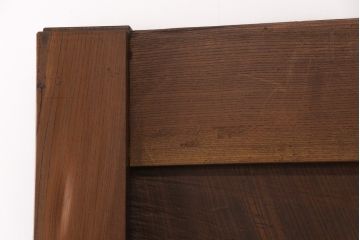 明治大正期の蔵戸をリペア&カスタム!衝立としての使用に合わせて仕上げ。全体を表側の色味に合わせて着色し仕上げ。(建具、玄関戸、引き戸)