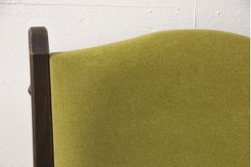 永田良介商店の回転チェアをリペア&カスタム!お好みの生地に張り替え、パイピングの無いデザインに変更。(椅子、1人掛け、アームチェア)