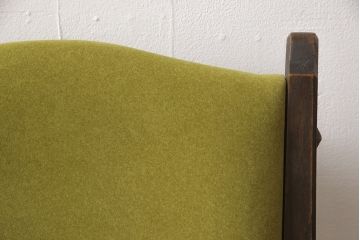 永田良介商店の回転チェアをリペア&カスタム!お好みの生地に張り替え、パイピングの無いデザインに変更。(椅子、1人掛け、アームチェア)