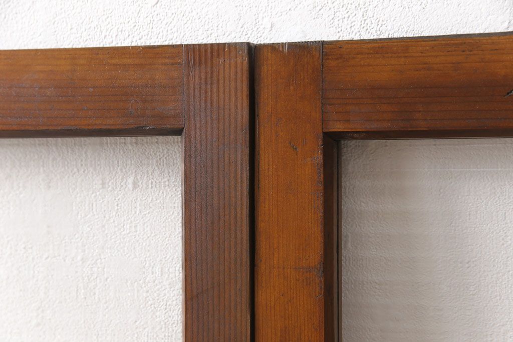 ビンテージのガラス戸2枚をリペア&カスタム!高さを切り詰めリサイズ。(窓、引き戸、建具)