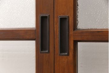 ビンテージのガラス戸2枚をリペア&カスタム!高さを切り詰めリサイズ。(窓、引き戸、建具)