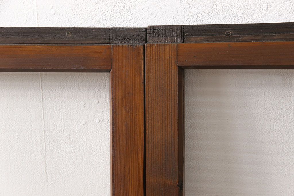 ビンテージのガラス戸2枚をリペア&カスタム!高さを切り詰めリサイズ。(窓、引き戸、建具)