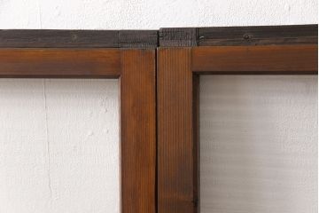 ビンテージのガラス戸2枚をリペア&カスタム!高さを切り詰めリサイズ。(窓、引き戸、建具)