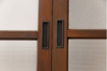 ビンテージのガラス戸2枚をリペア&カスタム!高さを切り詰めリサイズ。(窓、引き戸、建具)