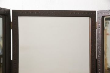 ドレッサーをリペア&カスタム!開き戸内の棚板の高さを変更し、全体を現状をベースに着色仕上げ。(鏡台)