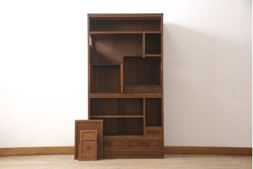 京都産の茶棚の見た目を変えずに綺麗にリペア!(茶箪笥、収納棚、戸棚、重ね箪笥、水屋箪笥、キャビネット)